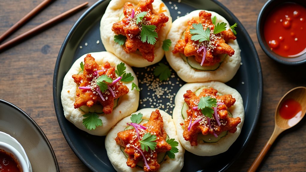 korean chicken bao buns