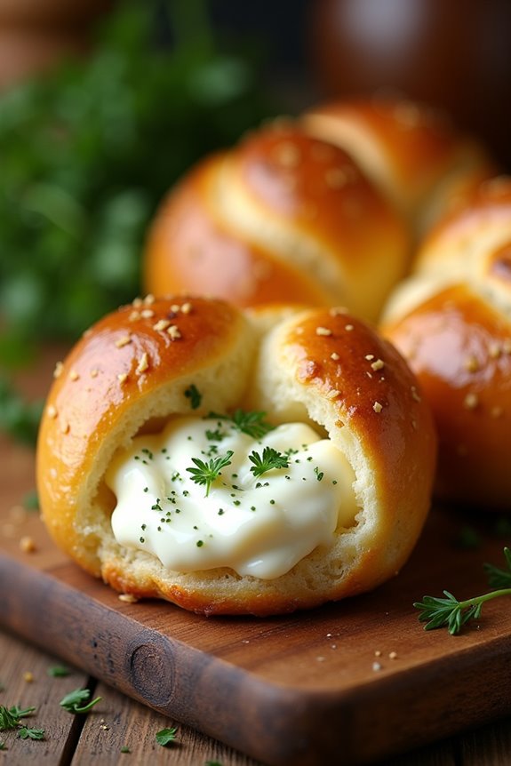korean cream cheese garlic bread