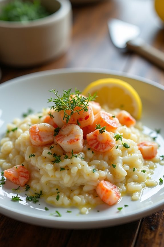 lemon thyme lobster risotto recipe
