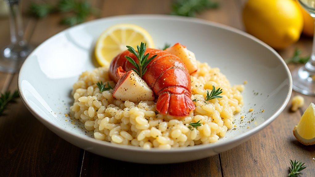 lemon thyme lobster risotto