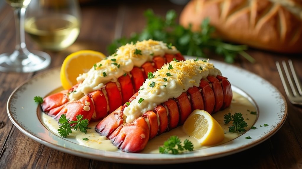 lobster tails with garlic parmesan