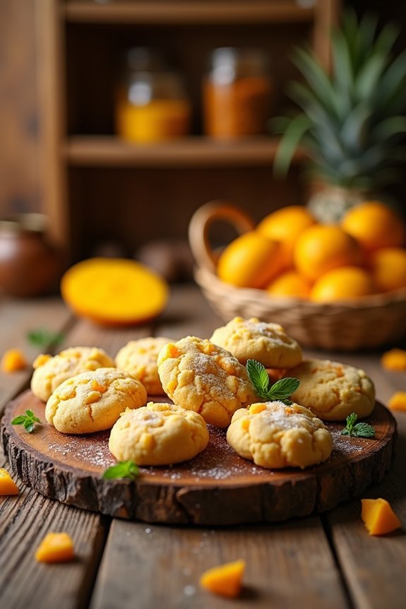 mango cookies baking process