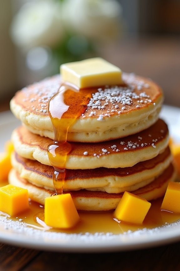 mango pancakes breakfast delight