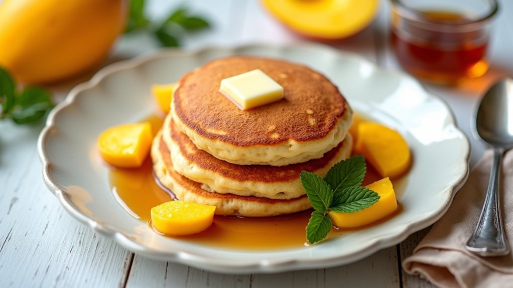 mango pancakes for breakfast
