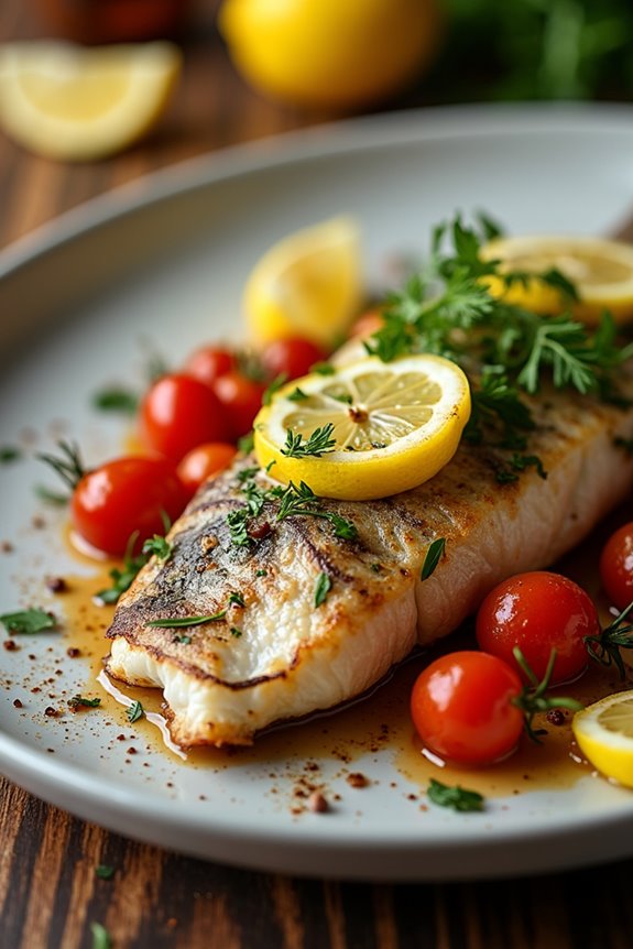 mediterranean herb lemon branzino