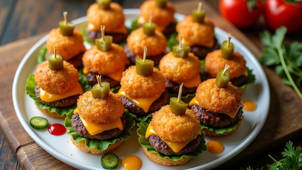 mini cheeseburger tater tots