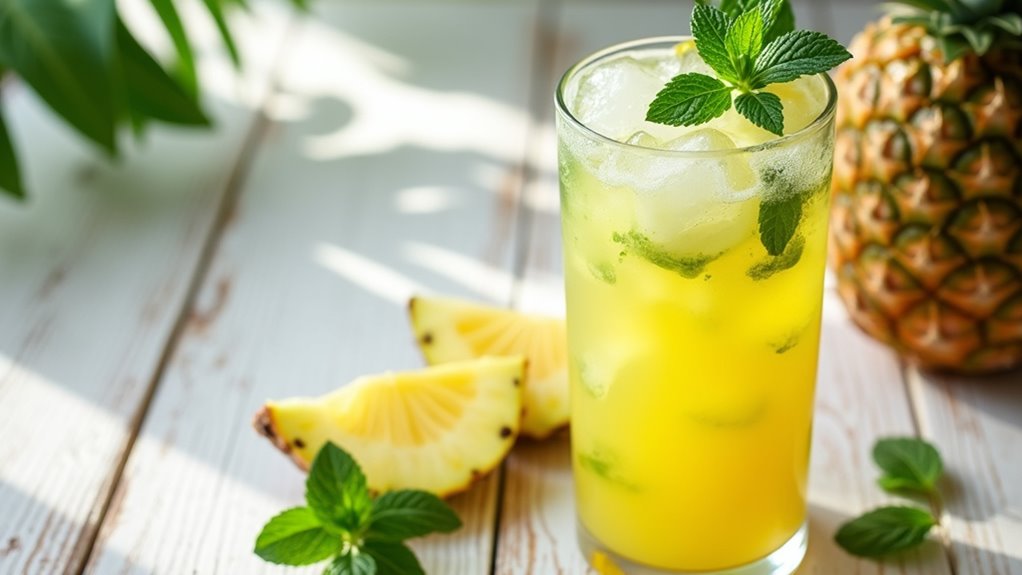 minty pineapple cooler recipe