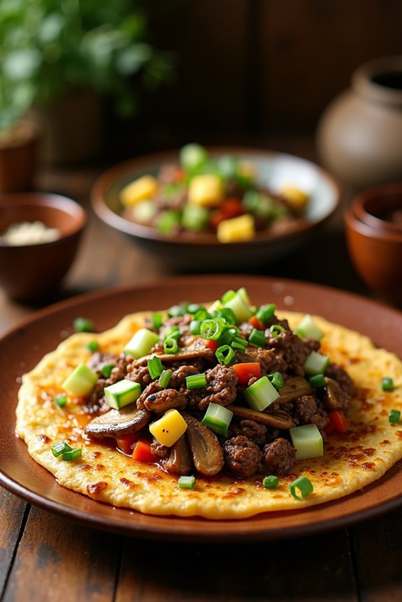mouthwatering moo shu beef