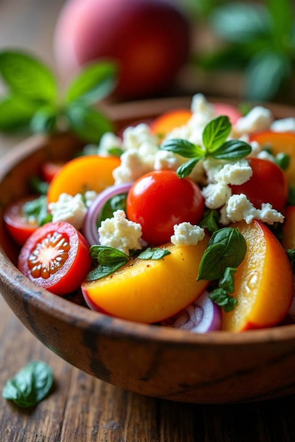 peach feta salad preparation steps
