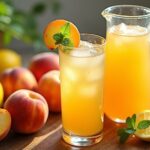 peach lemonade summer drink