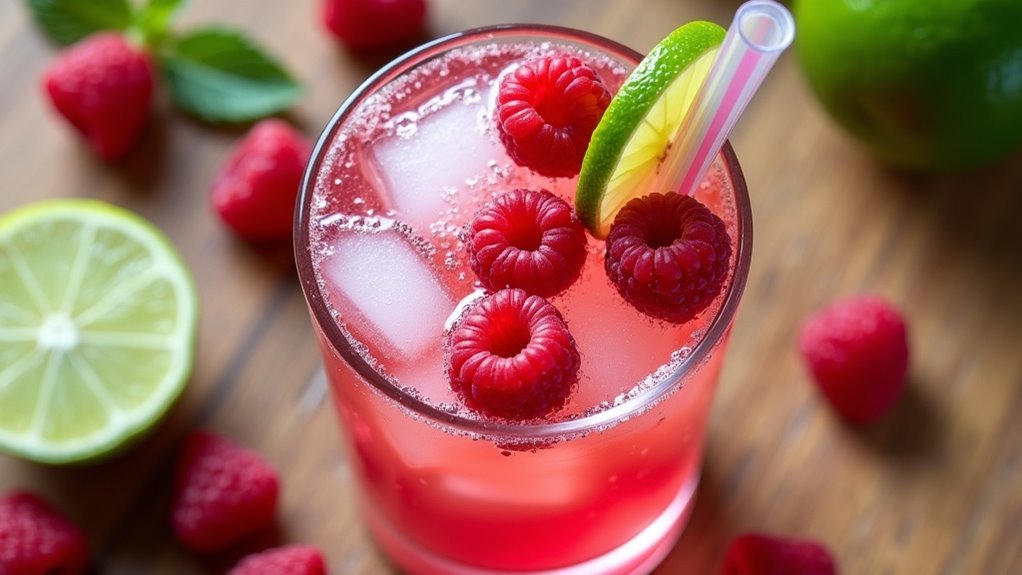 raspberry lime fizz delight