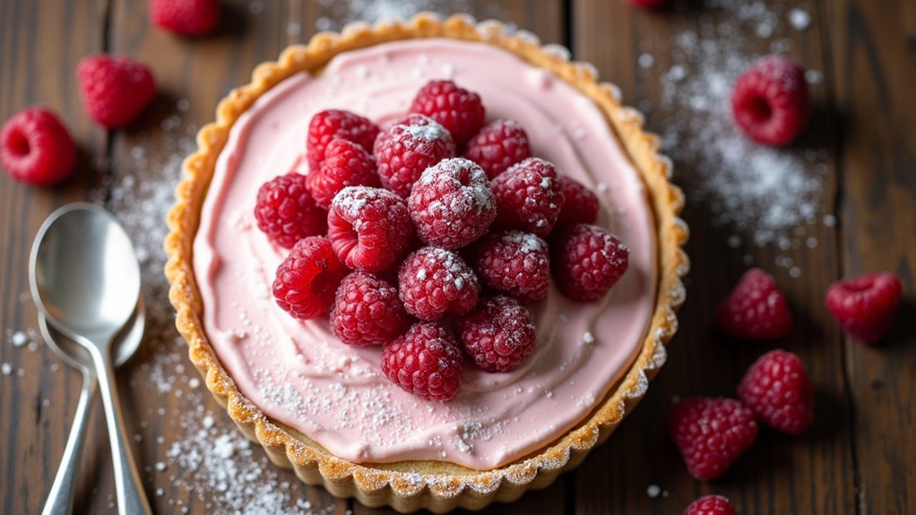 raspberry vanilla cream tart