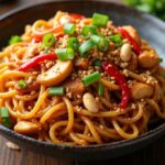 savor spicy kung pao noodles