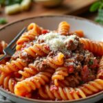 savory beef pasta dish