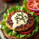 savory chicken caesar burger
