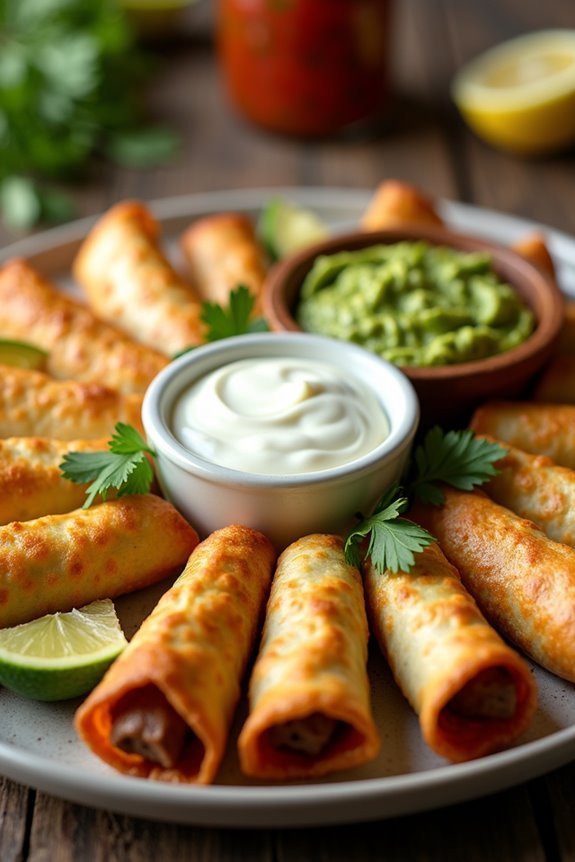savory crispy beef taquitos