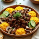 savory moo shu beef dish