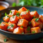 spicy honey glazed salmon bites