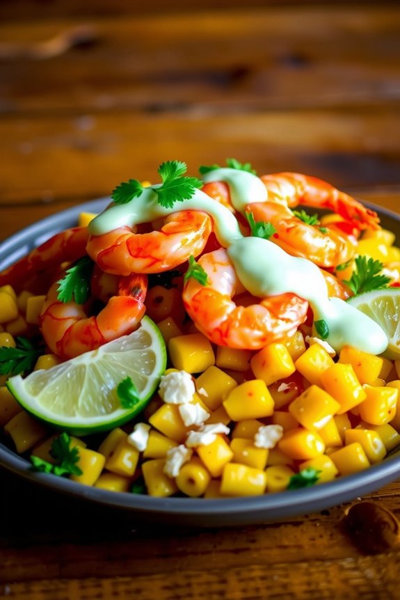 spicy shrimp with corn