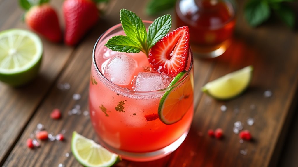 strawberry lime vodka cocktail