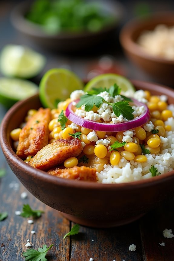 street corn chicken bowl