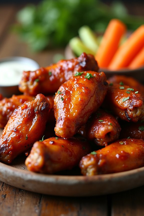 sweet and spicy wings