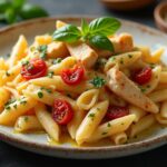 tasty chicken pasta dish