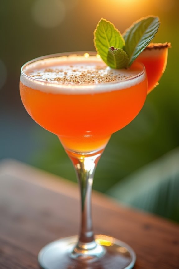 tropical guava rum cocktail