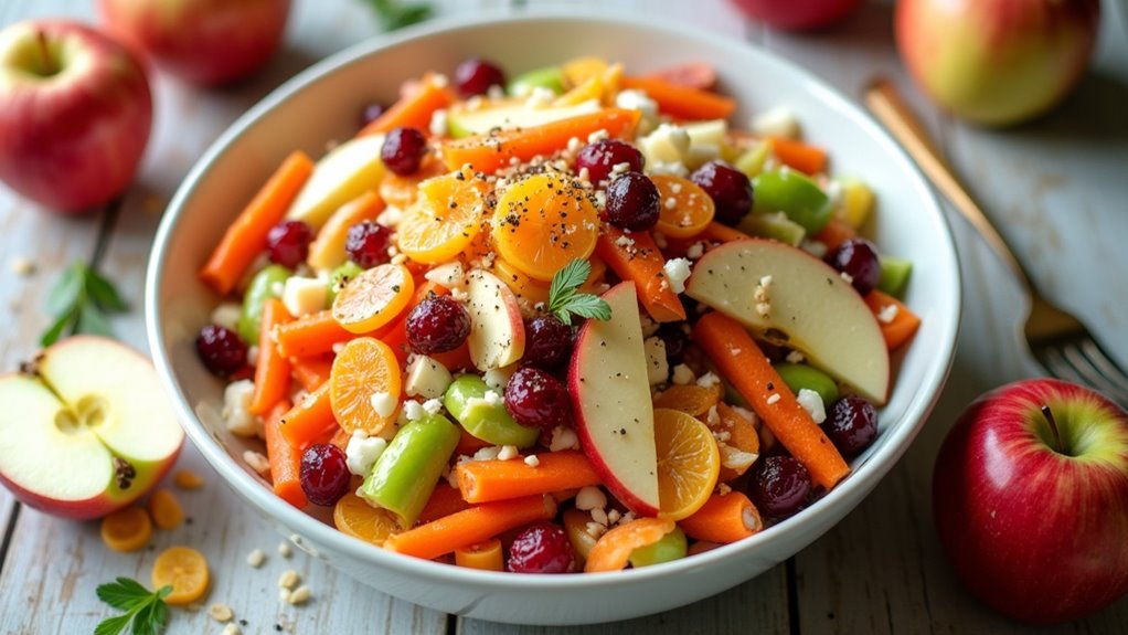 vibrant apple cranberry salad