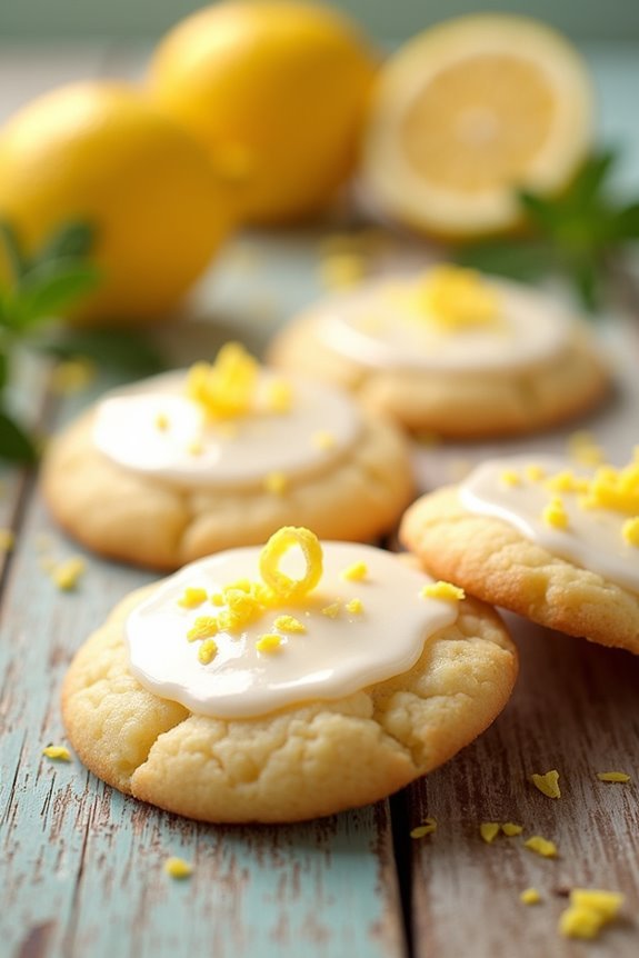 zesty lemon frosted cookies