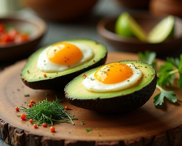 air fryer avocado eggs