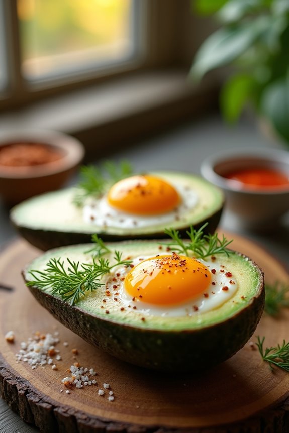 air fryer avocado eggs