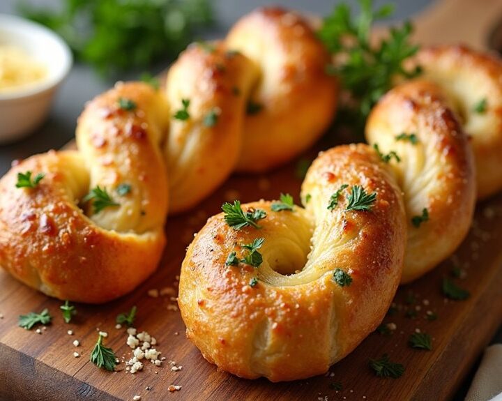 air fryer garlic twists