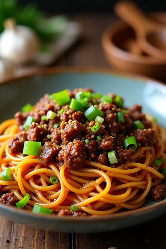 asian style beef spaghetti