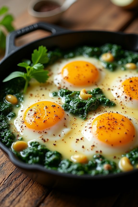 baked eggs florentine delight