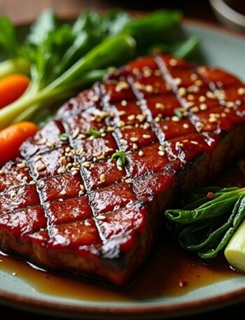 caramelized honey glazed beef
