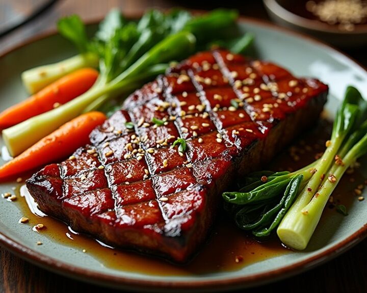 caramelized honey glazed beef