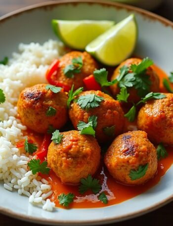 coconut infused chicken meatballs