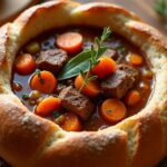 comforting beef stew served