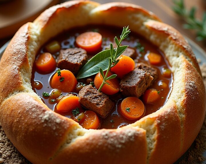 comforting beef stew served