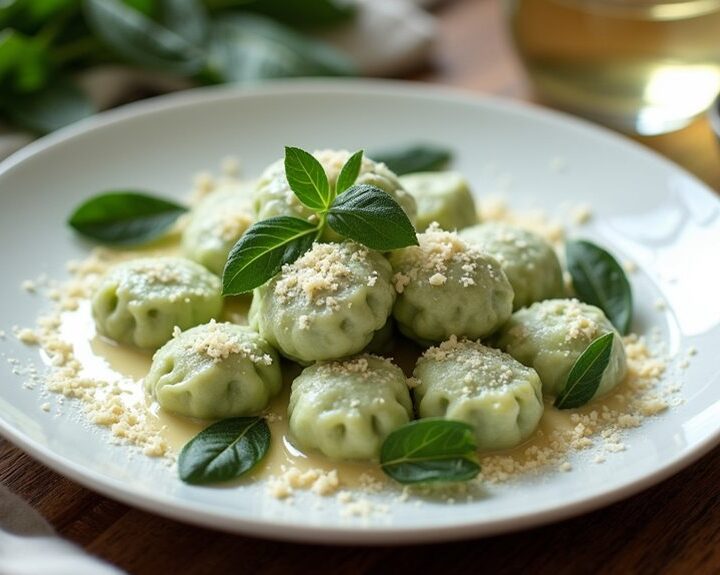 comforting spinach ricotta dumplings
