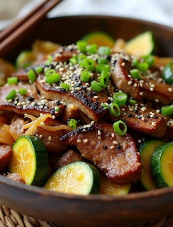 comforting zucchini beef stir fry