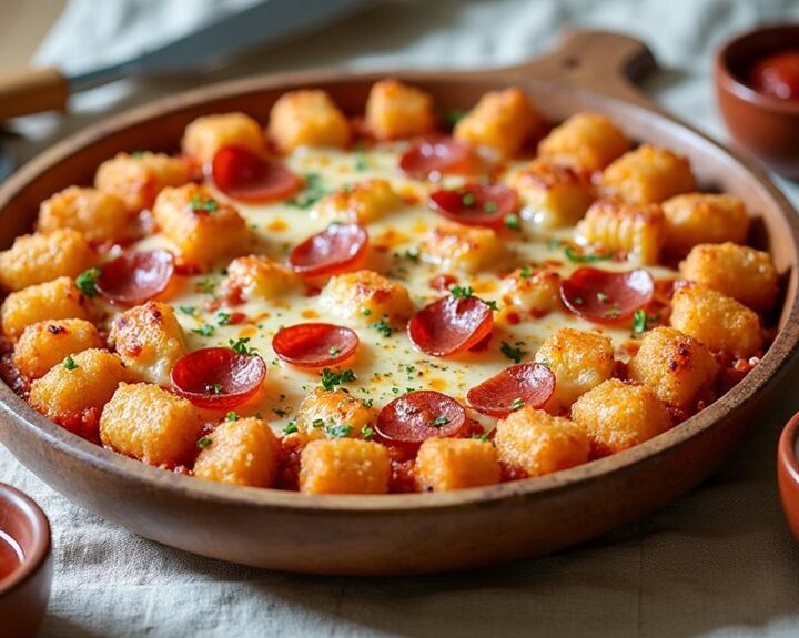 cozy pizza tot casserole