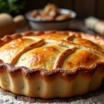 cozy steak and onion pie