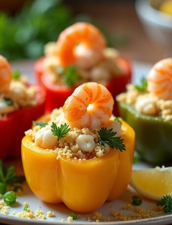 crab and shrimp stuffed peppers