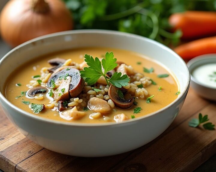 creamy mushroom chicken soup