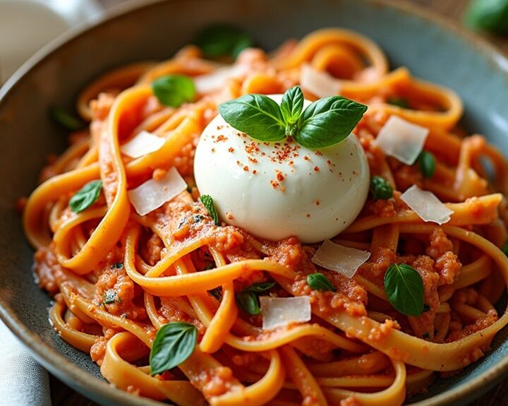 creamy red pepper pasta