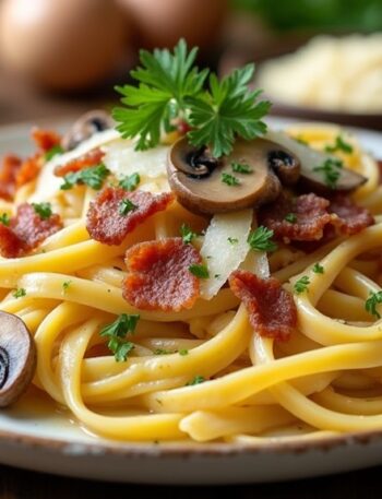 creamy tagliatelle with bacon