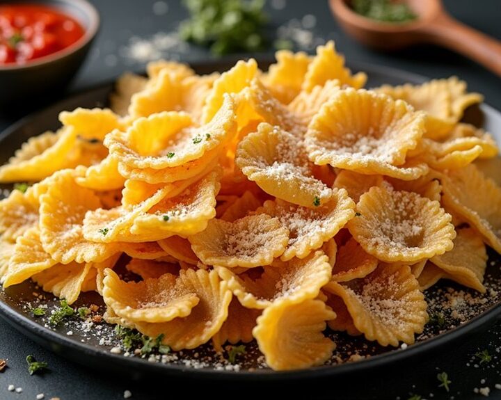 crispy flavorful pasta snacks