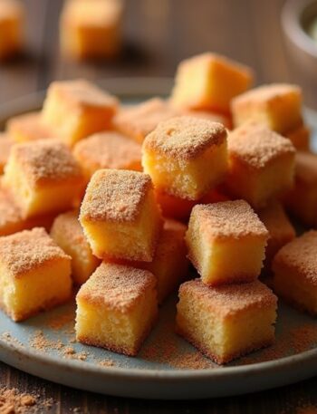 delicious churro cake bites